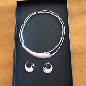 Porcelain Sterling Silver Choker